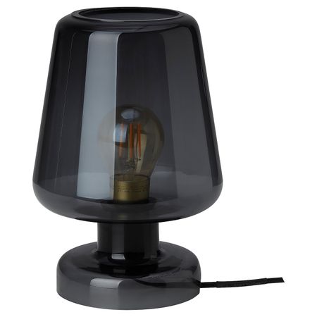 Лампа настольная, стекло синий 25 см IKEA GULDALG ГУЛДАЛЬГ 504.936.79
