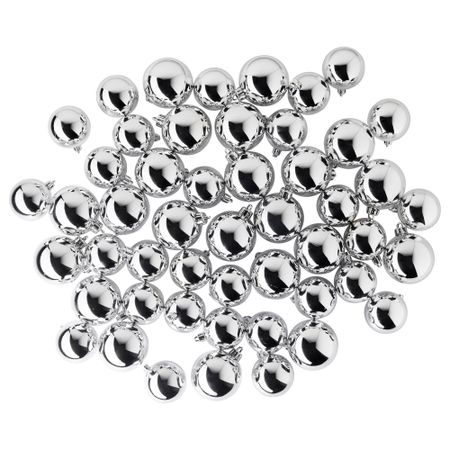 Украшение шар, 50 шт. ВИНТЕР 2016, серебристый