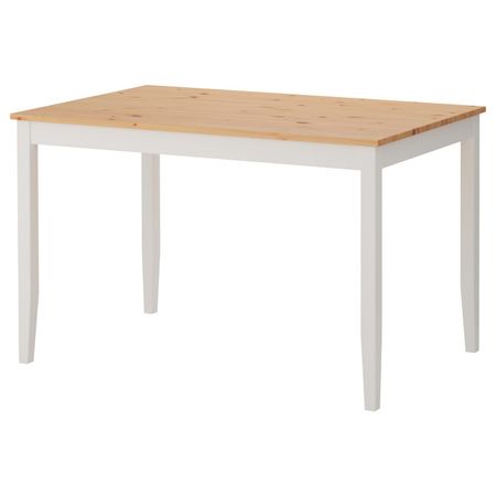 Стол, светлая морилка антик/белая морилка 118x74 см IKEA LERHAMN ЛЕРХАМН 204.442.56