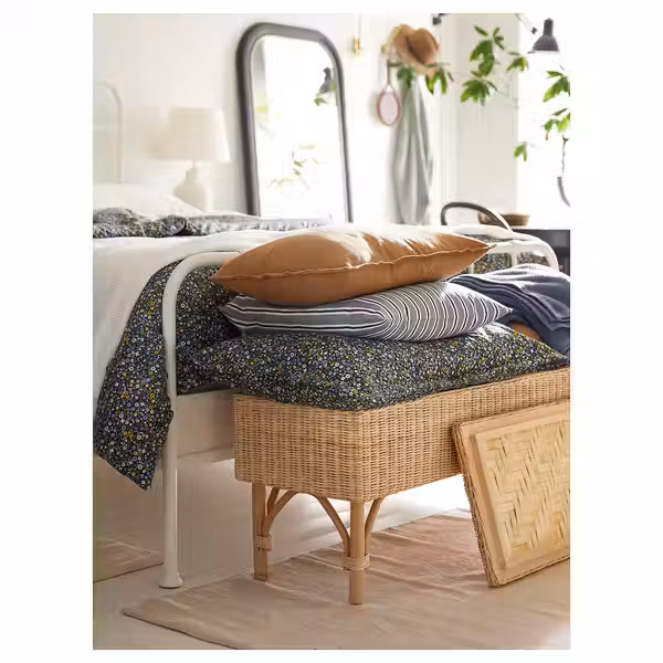 TOLKNING Скамья с отделением для хранения - ручная работа ротанг 120 см - фото 2