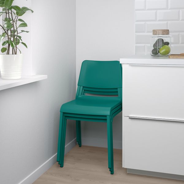 Стул, зеленый IKEA ТЕОДОРЕС 903.509.42 - фото 3