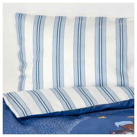 Комплект постельного белья, 3 предмета СОВДАГС, синий (110x125/35x55 см)