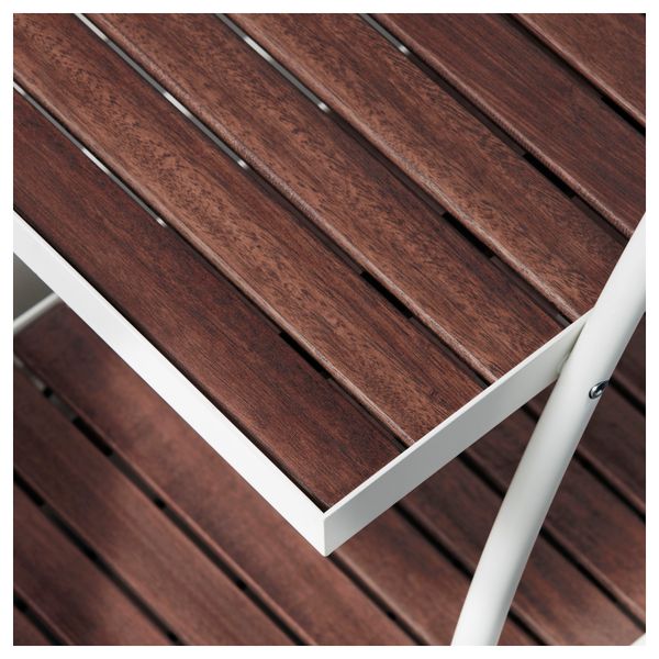 Тележка, для сада ВИНДАЛЬШЁ, белый, коричневая морилка эвкалипт (81x51 см) - схема-чертеж с размерами