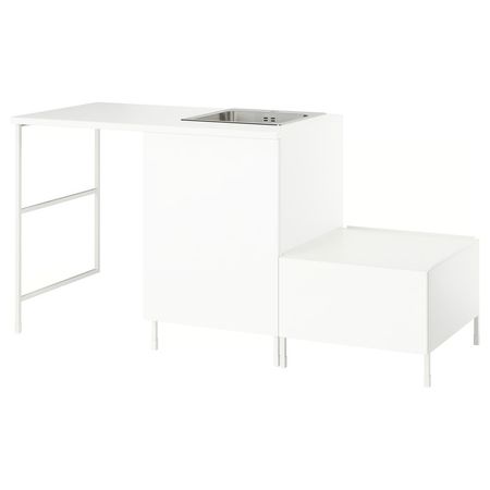 ENHET Комбинация д/хранения - белый 199x63.5x90 см