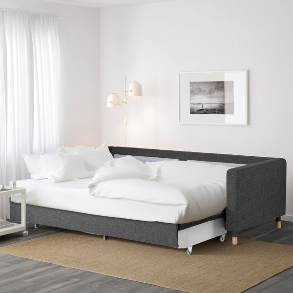 3-местный диван-кровать, Гуннаред темно-серый, дерево IKEA LANDSKRONA ЛАНДСКРУНА 293.198.80 - фото 3