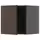 METOD Навесной шкаф - черно-серый/Sinarp коричневый 40x40 см