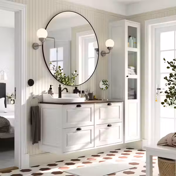 TÄNNFORSEN ТАННФОРСЕН / RUTSJÖN РУТШЁН Шкаф п-раковину/раковина/смеситель - фото 2