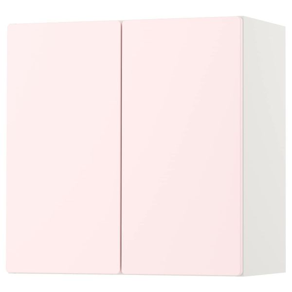Навесной шкаф, белый бледно-розовый/с 1 полкой 60x32x60 см IKEA SMÅSTAD СМОСТАД 693.951.03 - фото 1