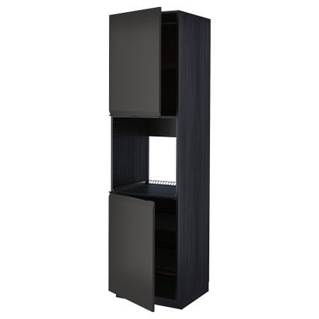 Высокий шкаф для духовки, 2 дверцы, полки IKEA METOD МЕТОД 194.956.66