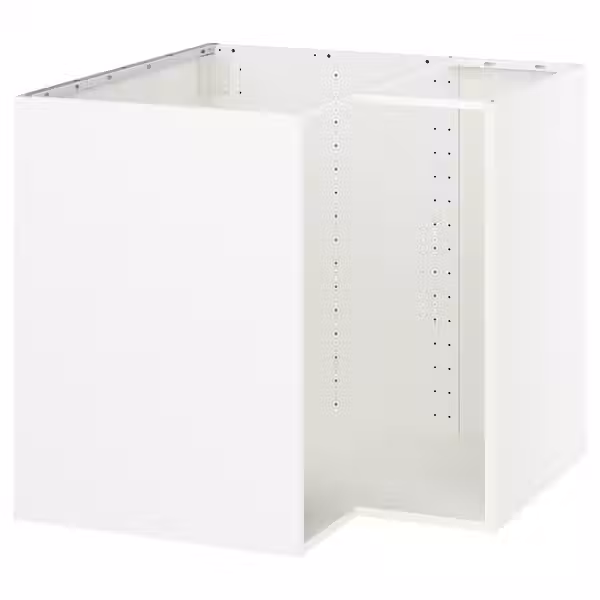 METOD Каркас напольного шкафа углового - белый 88x60x80 см - фото 1