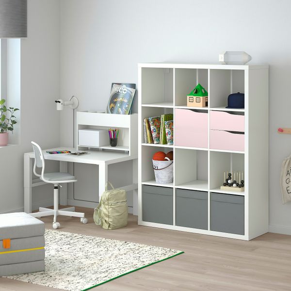 Вставка с дверцей, бледно-розовый 33x33 см IKEA KALLAX КАЛЛАКС 205.146.64 - схема-чертеж с размерами