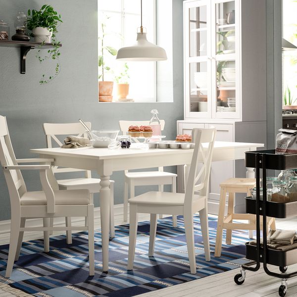 Стол и 6 стульев, 155, 215 cm IKEA INGATORP ИНГАТОРП, INGOLF ИНГОЛЬФLF ИНГОЛЬФ 192.806.80 - фото 3
