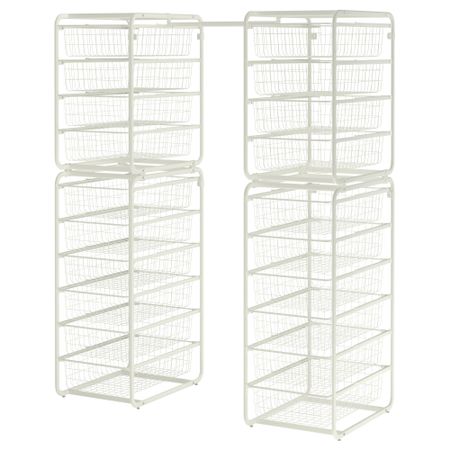 Рама, проволочные корзины, штанга АЛЬГОТ, белый (120/140x60x170 см)