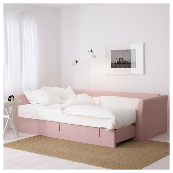 Диван-кровать угловой ХОЛЬМСУНД, Ранста светло-розовый - фото 5