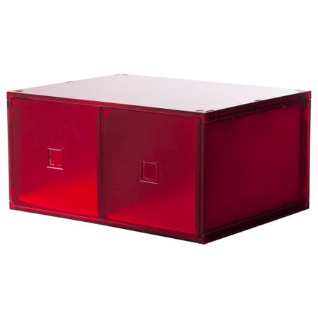 Мини-комод с 2 ящиками ЛЕКМАН, красный (33x25 см)