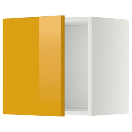 Шкаф навесной МЕТОД, белый, Ерста желтый