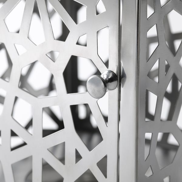 Фонарь для формовой свечи, серебристый 32 см IKEA HEMBJUDEN ХЕМБЬЮДЕН 105.124.01 - фото 2