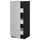 Высокий шкаф с ящиками МЕТОД / ФОРВАРА, черный, Веддинге серый (60x60x140 см)