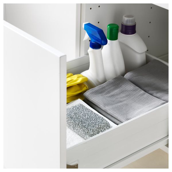 Высокий шкаф с полками/6 ящик, дверцами, 4 фронтальные панели МЕТОД / ФОРВАРА, черный, Рингульт белый - схема-чертеж с размерами