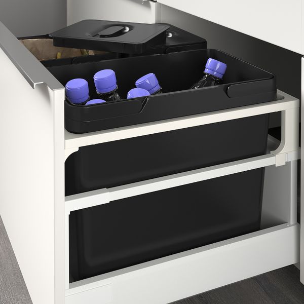 Контейнер для сортировки мусора, черный, 22 л IKEA ВАРЬЕРА 603.677.60 - фото 2