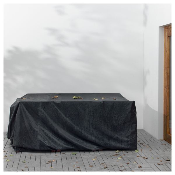 Стол + 6 кресел, для сада ЭПЛАРО, коричневая морилка, Экерон черный - схема-чертеж с размерами