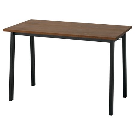 MITTZON Конференц-стол - шпон грецкого ореха/чёрный 120x68x75 см