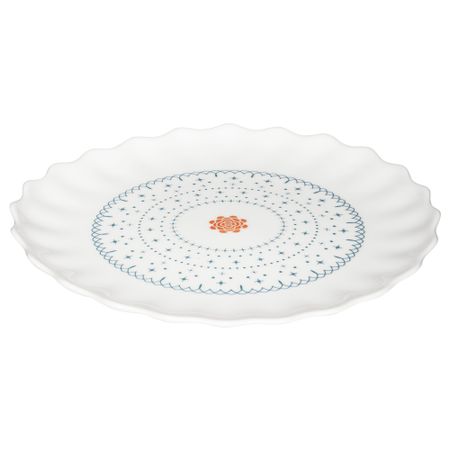 Тарелка десертная САННИНГ, белый, с рисунком (19 см)