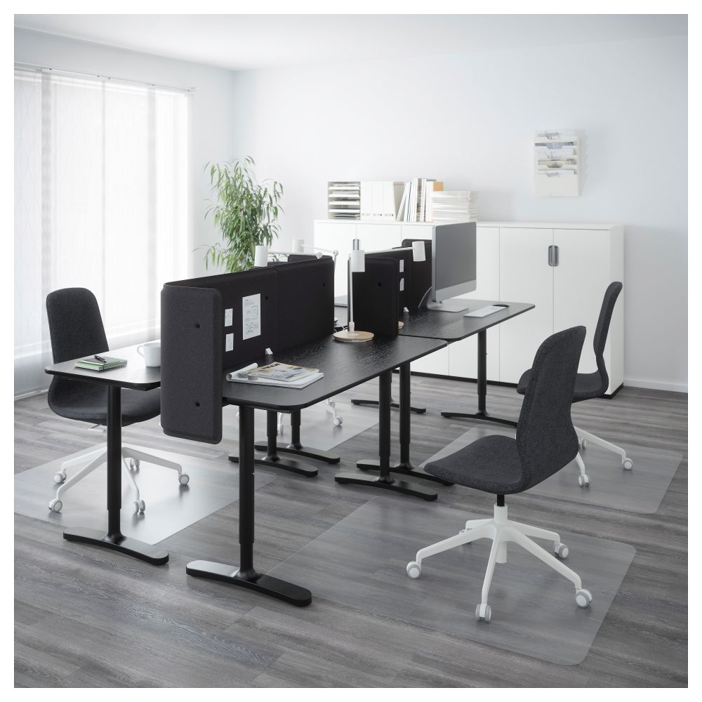 Стол, комбинация БЕКАНТ, черно-коричневый, черный (280x120 см) - фото 1