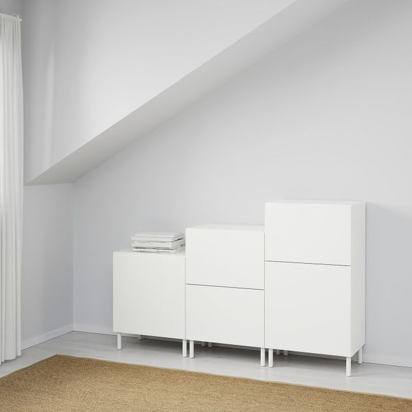 Шкаф, белый/Фоннес белый 180x42x113 см IKEA OPPHUS ОПХУС 792.401.39 - фото 3