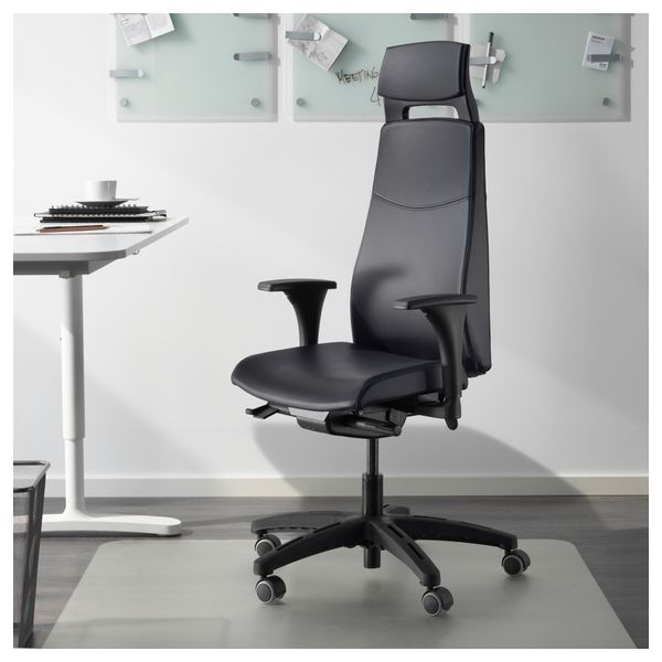 Рабочее кресло с подголовник, подлокотник ВОЛЬМАР, Мьюк черный - фото 2