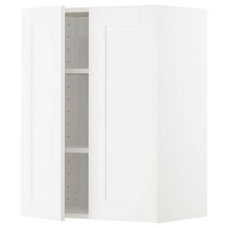Навесной шкаф с полками/2дверцы, белый/Сэведаль белый 60x80 см IKEA METOD МЕТОД 693.004.78