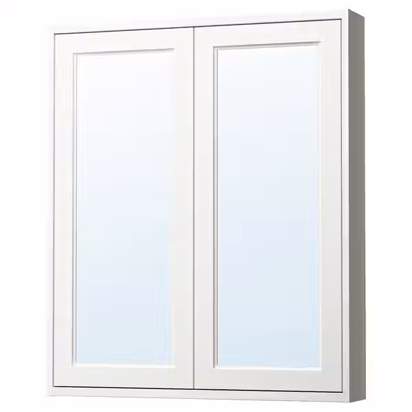 TÄNNFORSEN ТАННФОРСЕН Зеркальный шкаф с дверцами - белый 80x15x95 см - фото 1