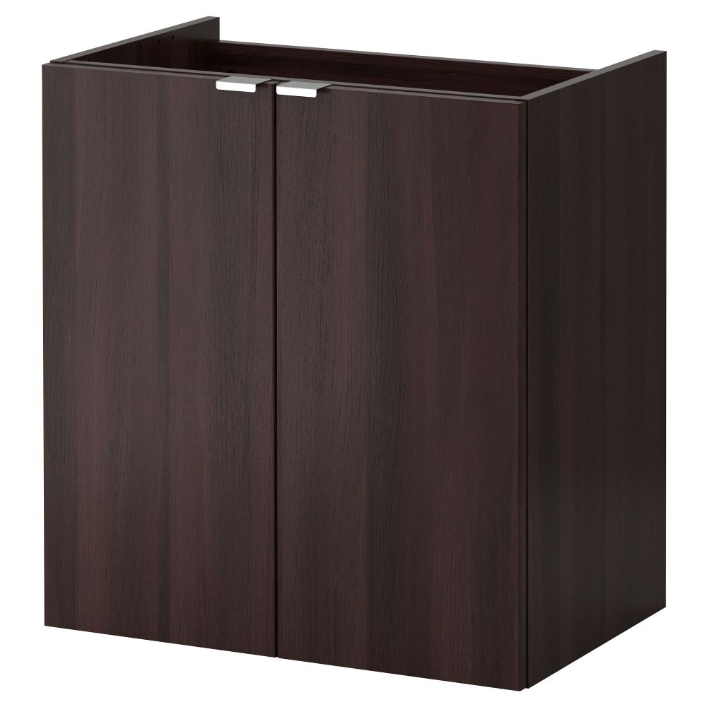 Шкаф под раковину с 2-мя дверцами ЛИЛЛОНГЕН, черно-коричневый черно-коричневый - фото 1