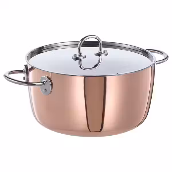 FINMAT Кастрюля с крышкой - медь/нержавеющ сталь 5 л - фото 1