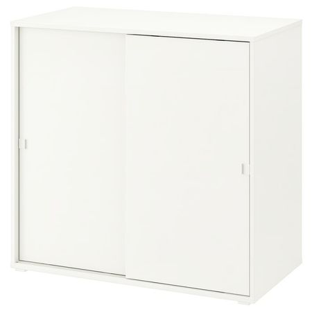 VIHALS Шкаф с раздвижными дверцами - белый 95x47x90 см