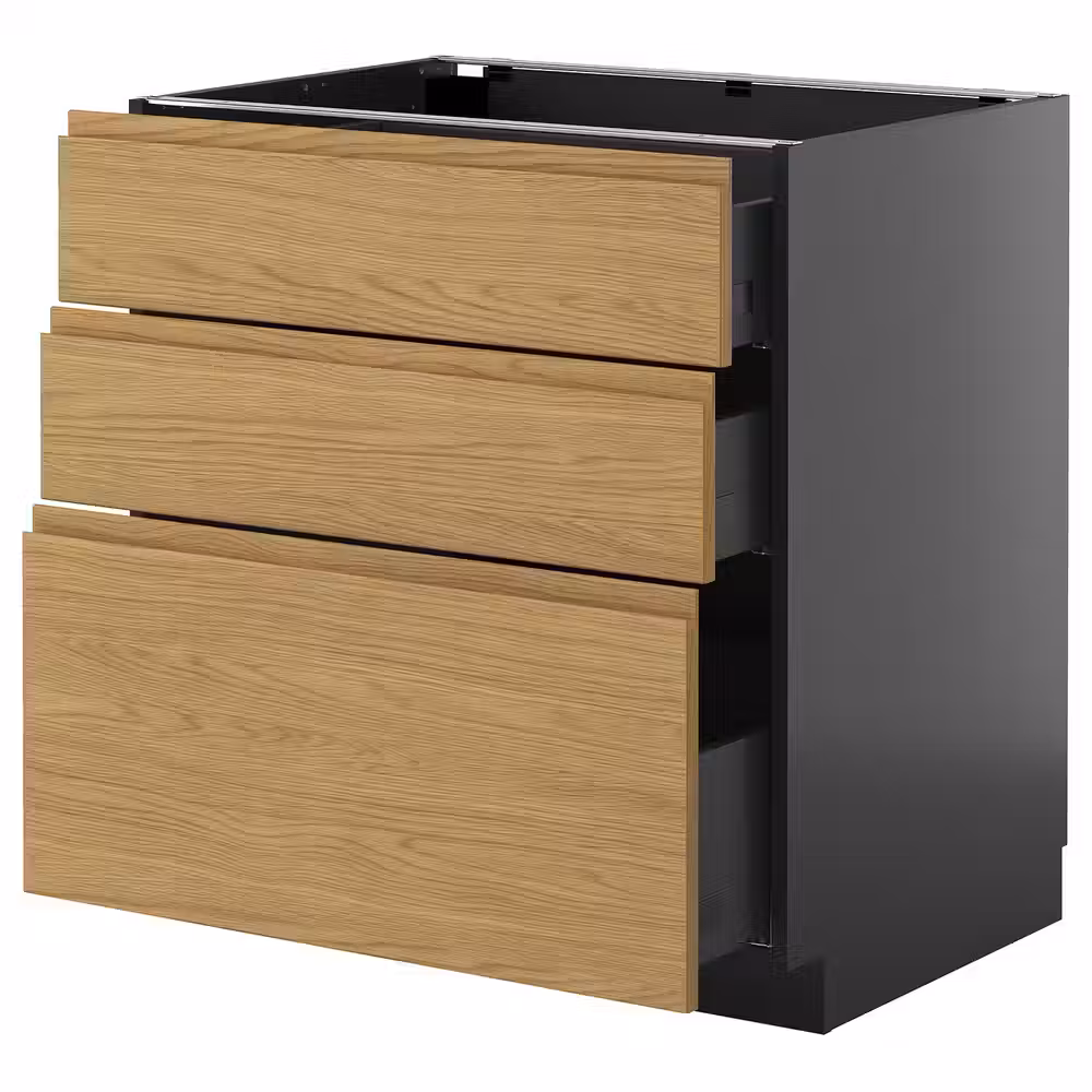 METOD / KNIVSHULT Напольный шкаф с 3 ящиками - фото 1