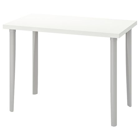 Стол, белый, светло-серый 100x60 см IKEA LINNMON ЛИННМОН / TORSKLINT ТОРСКЛИНТ 092.793.90