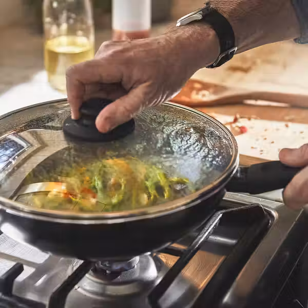 HEMLAGAD Вок-сковорода c крышкой - антипригарное покрытие чёрный 28 см - фото 7