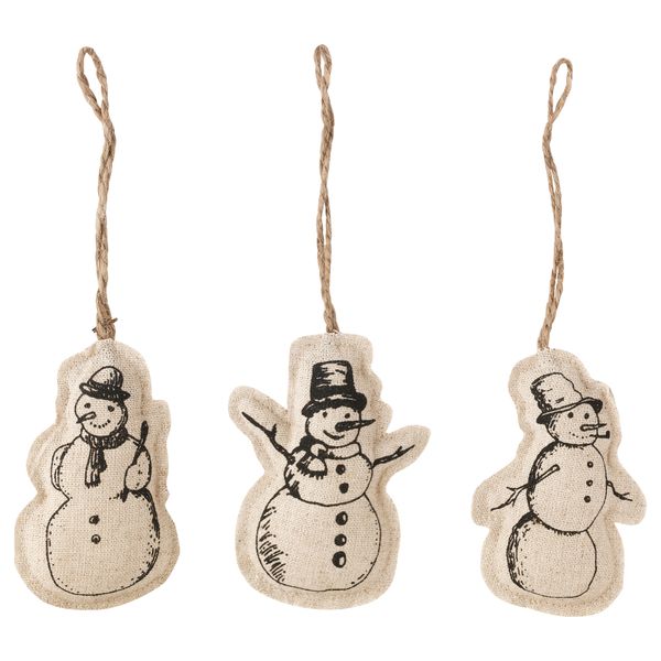 Украшение подвесное ВИНТЕР 2015, текстиль снеговик - фото 1