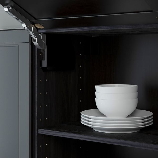 Большая петля для горизонтальный дверцы, черный IKEA УТРУСТА 804.271.26 - схема-чертеж с размерами