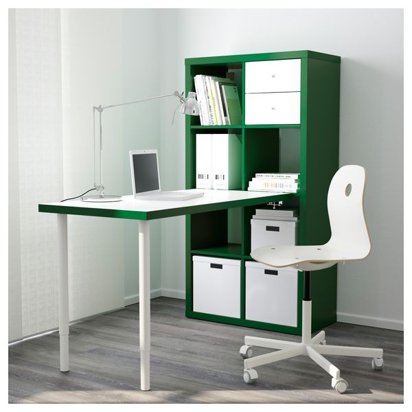Стол, комбинация КАЛЛАКС, бел/зелен (77x147 см) - фото 2