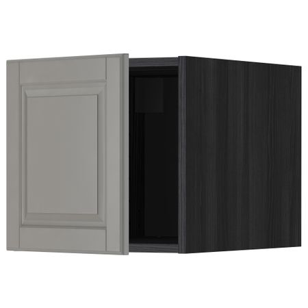 Верхний шкаф МЕТОД, черный, Будбин серый (40x40 см)