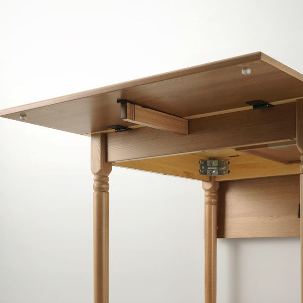 Стол c откидными полами, морилка, антик 65/123x78 см IKEA ИНГАТОРП 904.231.04 - схема-чертеж с размерами
