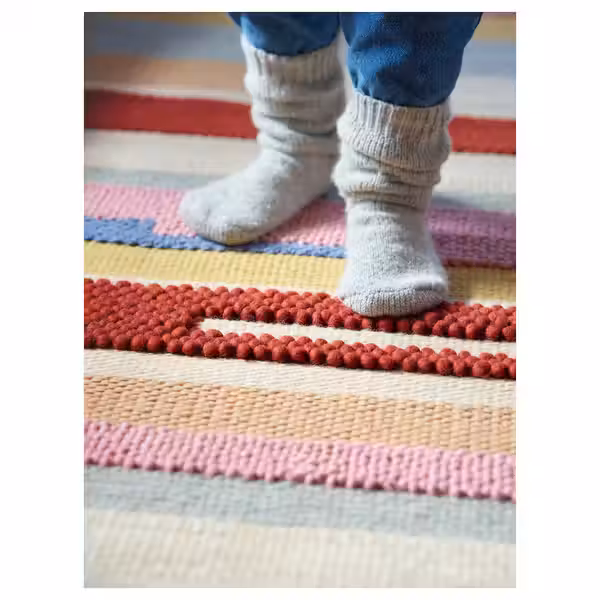 BRÖNDEN Ковер, короткий ворс - ручная работа разноцветный/красный 170x240 см - фото 2