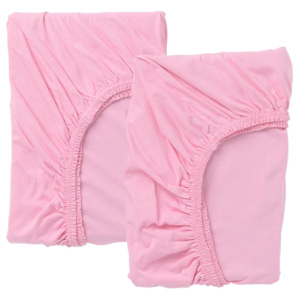 Натяжная простыня для раздвижной кровати, 2 штуки ЛЕН, розовый - фото 1