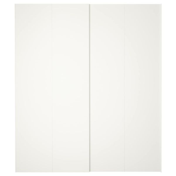 Пара раздвижных дверей, белый 200x236 см IKEA HASVIK ХАСВИК 192.502.49 - фото 1