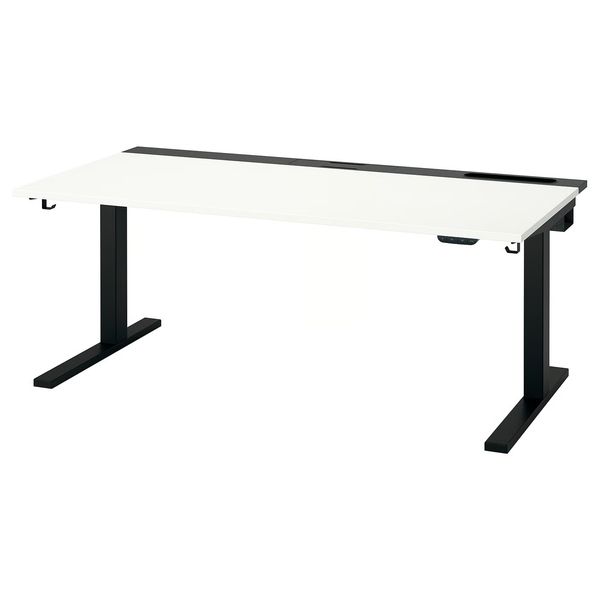 MITTZON МИТТЗОН Стол/трансф - электрический белый/чёрный 160x80 см - фото 2