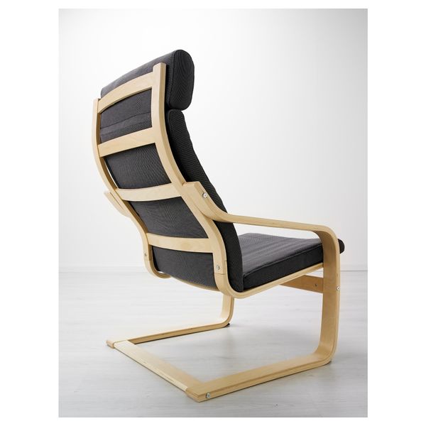 Кресло ПОЭНГ, березовый шпон, Финнста серый - фото 3