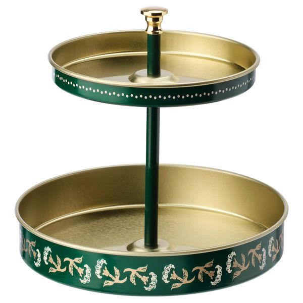 Подставка для канцелярских принадлежн, зеленый золотой/металлический 12x11 см IKEA АНИЛИНАРЕ 504.651.53 - фото 1