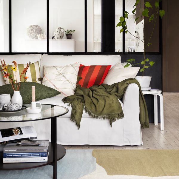 Чехол на подушку, оранжевый коричневый/в полоску 50x50 см IKEA HILDAMARIA ХИЛЬДАМАРИЯ 404.957.73 - схема-чертеж с размерами